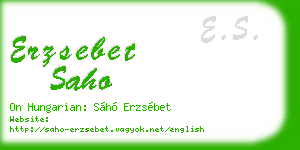erzsebet saho business card