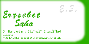 erzsebet saho business card